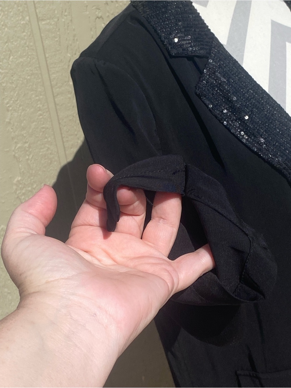 Vici Large Black Sequin Lapel Blazer - Picture 6 of 12
